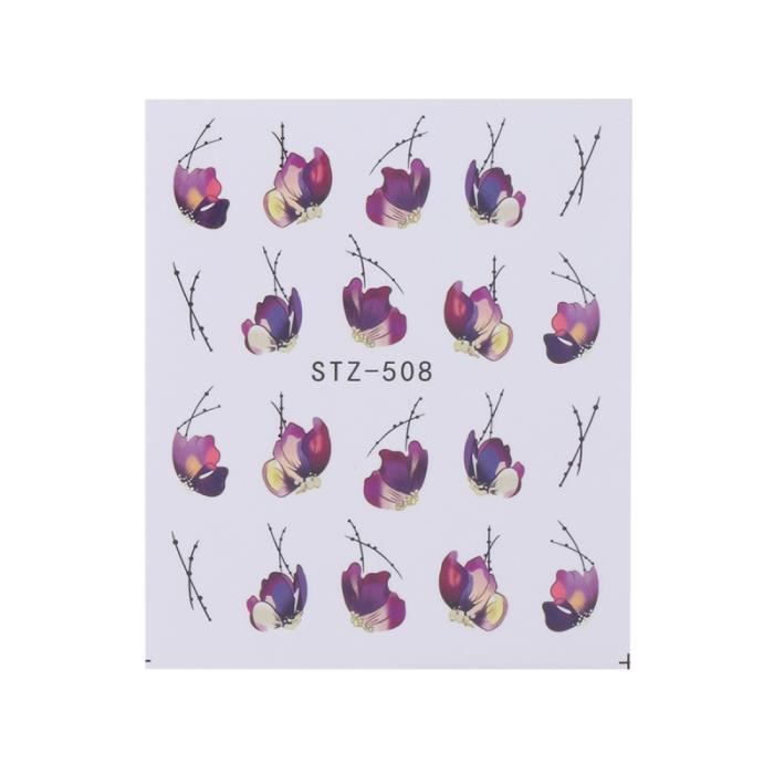1 feuille Nail Stickers DIY Fleur Papillon Creative Ongles Décoratifs Art Autocollant pour Filles