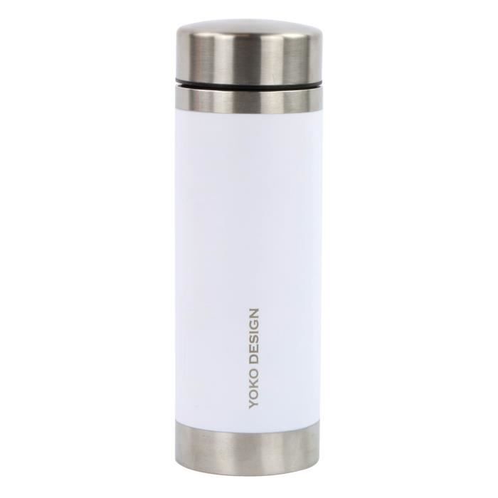 YOKO - théiére isotherme 350 ml blanche à double paroi en inox
