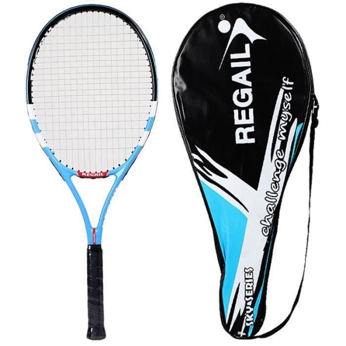 LY10108-REGAIL 1 PièCe Raquette de Tennis en Fibre de Carbone Femmes Homme Mâle Raquette de Tennis pour Match Game Training avec S