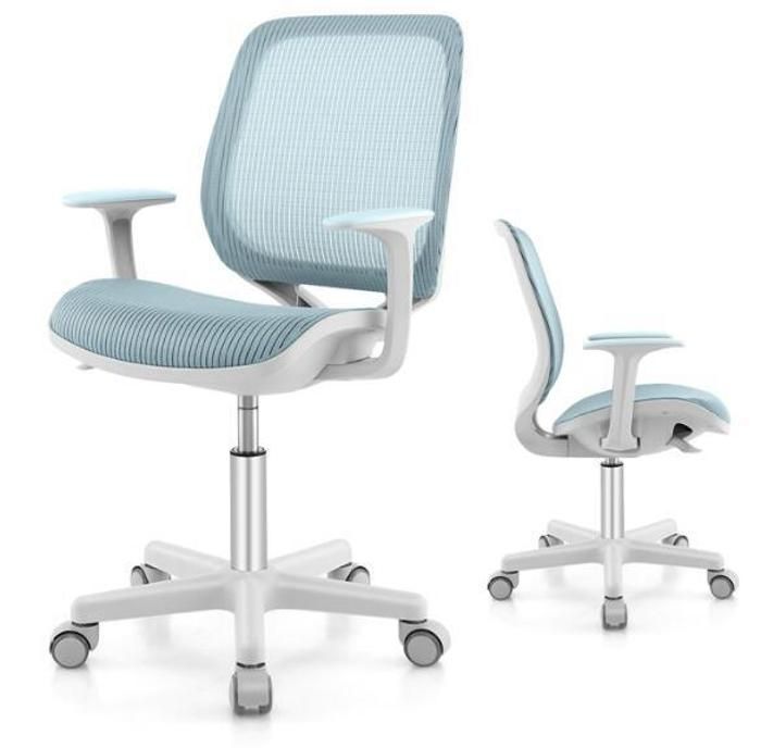Chaise De Bureau Réglable Pour Enfant – Avec Repose-pied, Accoudoirs Relevables, Dossier En Maille, Charge 150 Kg – 5 Couleurs Disponibles