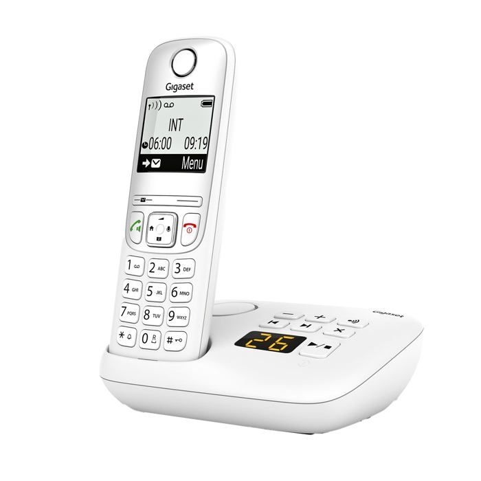 Téléphone sans fil DECT GIGASET A695A 4 combinés Répondeur intégré Écran haut contraste - vue 2