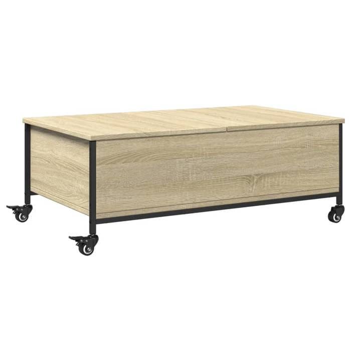 Table basse - SWEETY - avec roulettes Chêne sonoma - bois dingénierie - Pour Salon - 842297