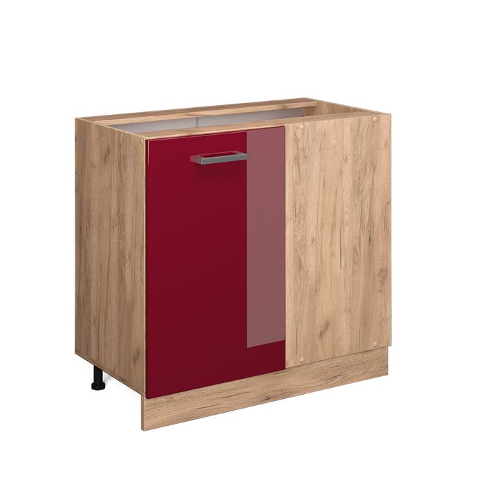 Meuble dangle R-Line 86cm sans PT Rouge brillant/Chêne de force doré Vicco 37481