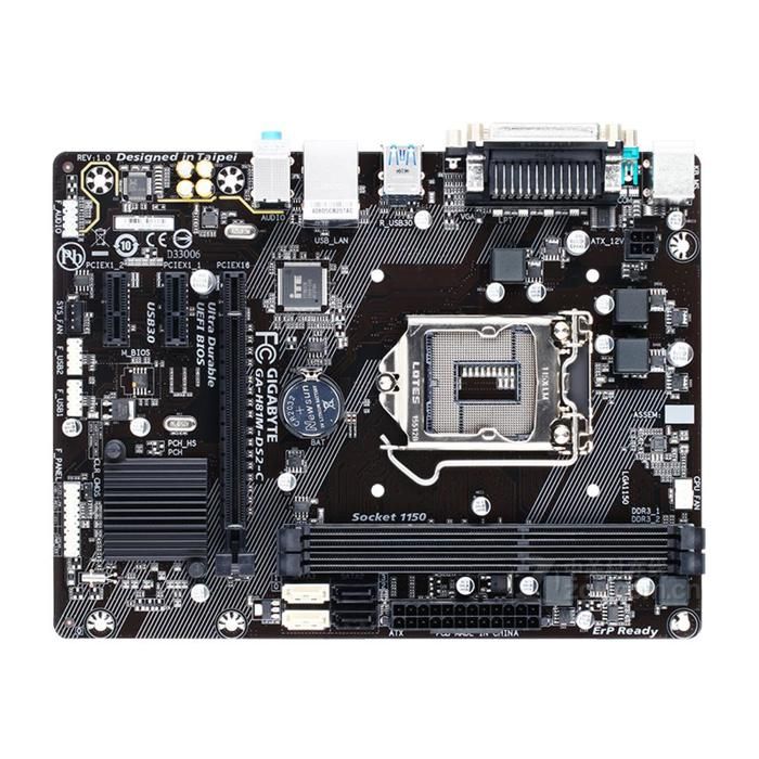 Carte mère GIGABYTE H81M-DS2-C Intel H81 Socket LGA1150 2xDDR3 SDRAM 16GB Micro ATX Reconditionné - Gigabyte reconditionné disponible sur Cdiscount Seconde Vie