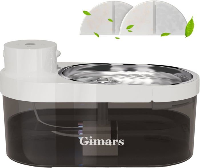 Comparer les prix de 4L Fontaine Chat Sans Fil,Fontaine À Eau Pour Chat À Pile,Avec Détecteur De Mouvement-Batterie 5000Mah,Distributeur Eau,2 Filtres