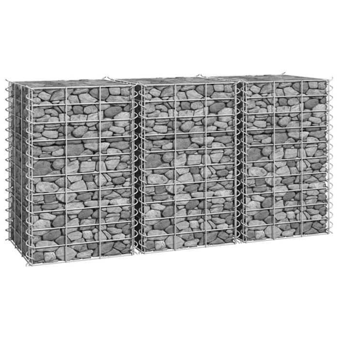 Lemon Panier de gabions plantes - vidaXL - Lits surélevés en gabion 3 pcs 30x30x50 cm Fer CCL76265542