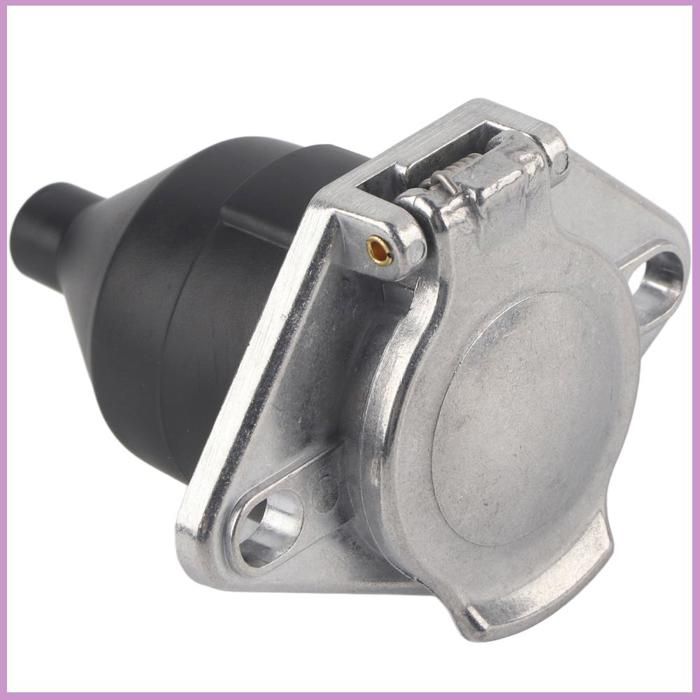 Connecteur De Bougie De Remorque Universel 24V 7 Broches Métal Et Caoutchouc - Connexion Sécurisée Et Robuste
