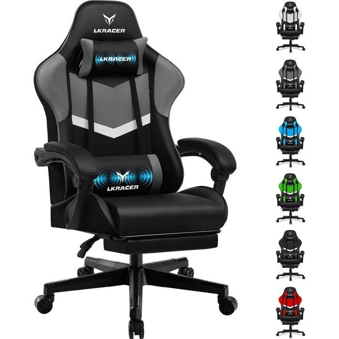 Chaise Gaming avec Repose Pieds TélescopiqueFauteuil Gaming
