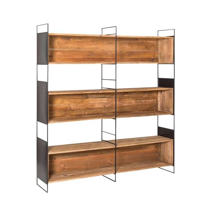 Bibliothèque en bois recyclé 180 cm Blaise