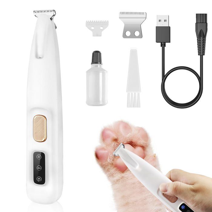 Meilleurs prix pour Tondeuse Chien Tondeuse pour Chien Rasoir pour Chiens Chat Faible Bruit Rechargeable par USB Tondeuse Électrique avec LED