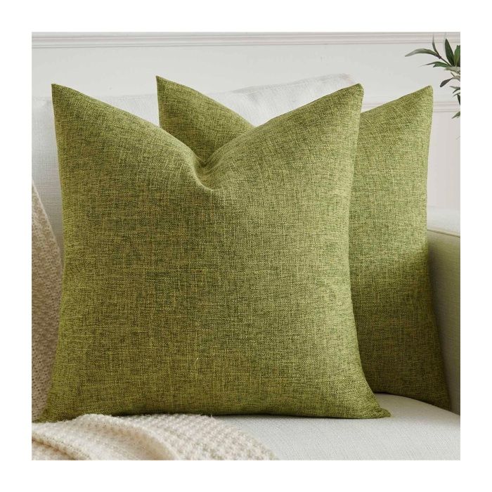 2PCS Housse de Coussin 45x45cm Housse Coussin Canapé Décoratif Coussin pour Salon Chambre Ensemble Vert 2PCS Housse de Coussin 45x45cm Housse Coussin Canapé Décoratif Coussin pour Salon Chambre Ensemble Vert