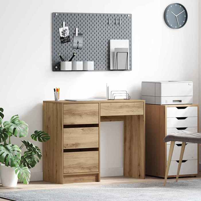 BONNIE®Table Pour Livres/fichiers - Bureau Chêne artisanal 90 x 375 x 75 cm - Bois dingénierie &FR618032