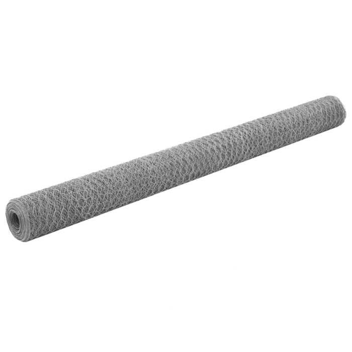 Grillage pour volière - vidaXL - Acier galvanisé - 25x15 m - Argenté