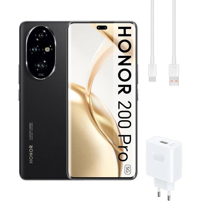 HONOR 200 Pro + Chargeur Smartphone 5G 12Go+ Écran AMOLED 6 78" Batterie 5200mAh Triple Appareil Photo 50 MP Double SIM Android 14 - vue 8