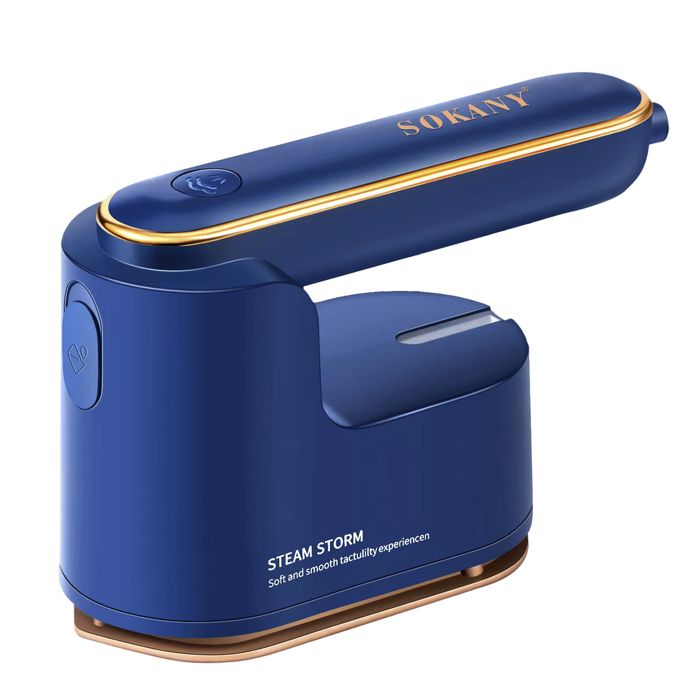 DAM Mini fer à repasser électrique portable avec système de vapeur réservoir de 125 ml. 7x17x11 Cm. Couleur : Bleu - Dam