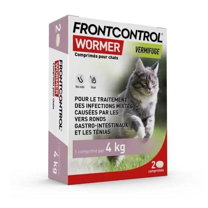 Comparer les prix de FRONTLINE FrontControl Wormer Vermifuge pour chat - 2 comprimés large spectre