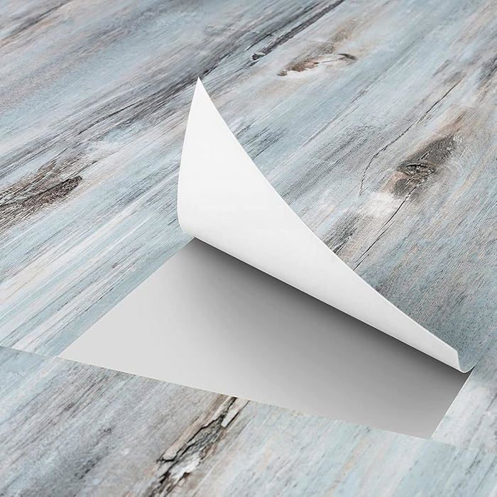 Lino Sol Rouleau Vinyle Adhésif 90×15CM lle PVC Adhesive Sol Bois bleu Carrelage pour Murs Lino Sol Bois Bleu 5 lles 5 DAL SOLS PVC