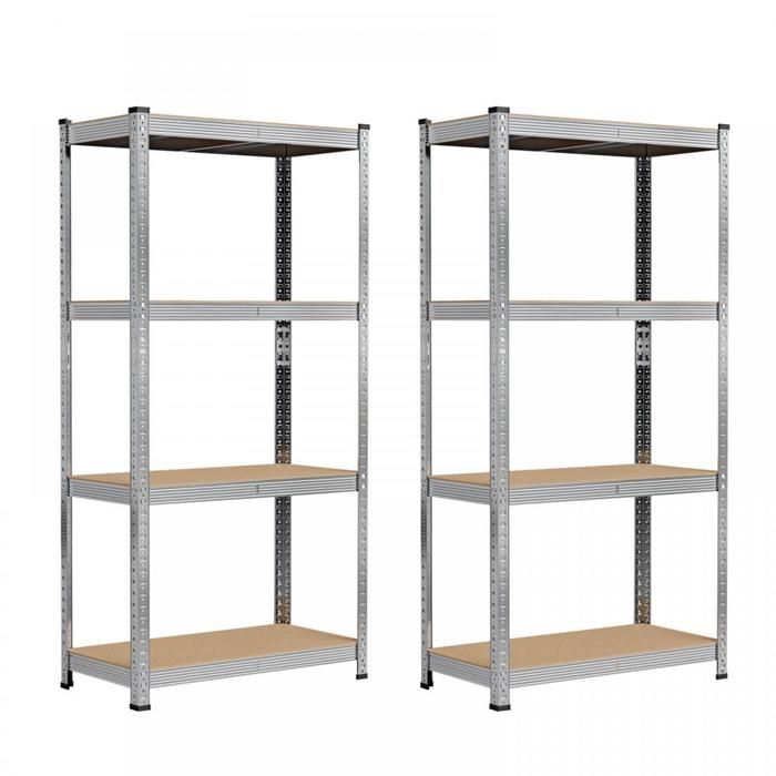 KEDIA Étagère de Rangement à 4 étages Deux Dans un Ensemble 40*80*160cm étagères Réglables Modulaire Design Industriel