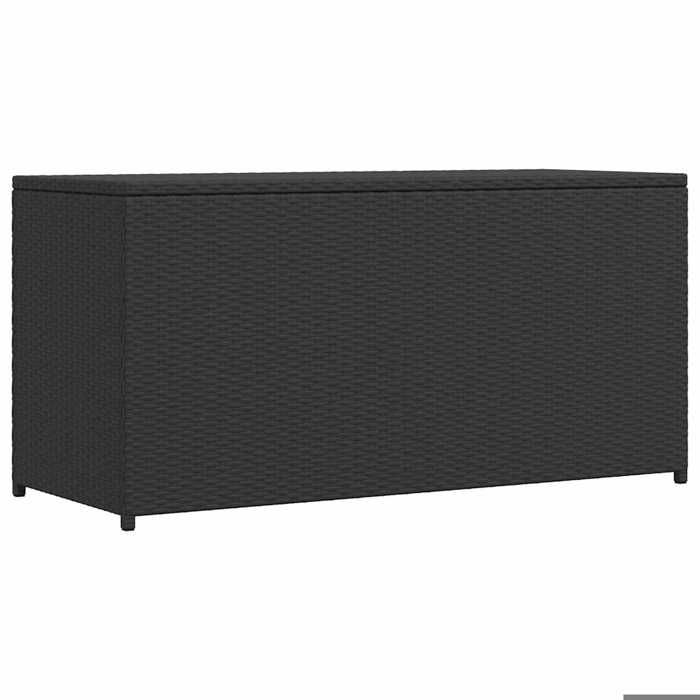 Noir Banc de rangement - Magnifique Boîte de rangement de jardin - Pour balcon - noir 120x50x60cm résine tressée CL1865233