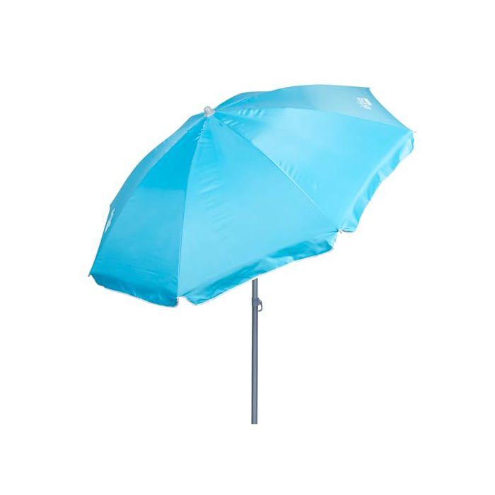 Parasol de Plage Pliable Bleu 180 Protection UV50 Brise-Vent de Plage Pratique Qualité Durable