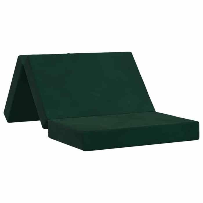 Banquette-lit - Canapé-lit pliable - vidaXL - velours - vert foncé - 80 x 67 x 45 cm 6046991