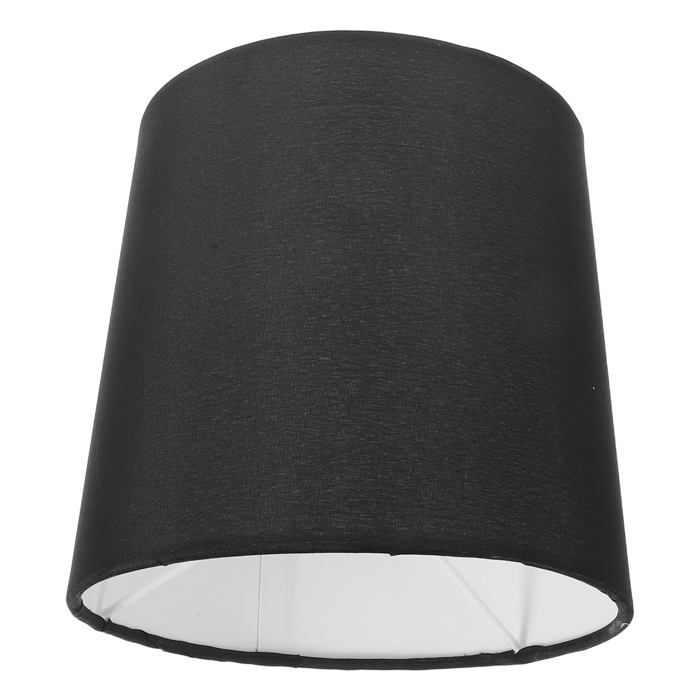 Abat Jour Suspendu en Tissu pour Lampe de Chambre Petit Abat Jour Cylindrique Noir Diffusion Douce de Lumière Fixation Stable