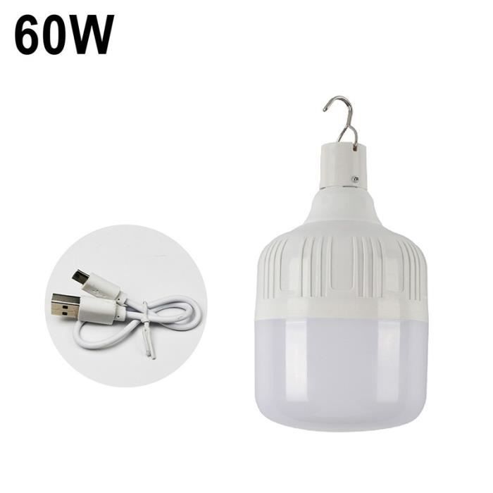 Lot de 2 lanternes de camping LED rechargeables par USB, étanches