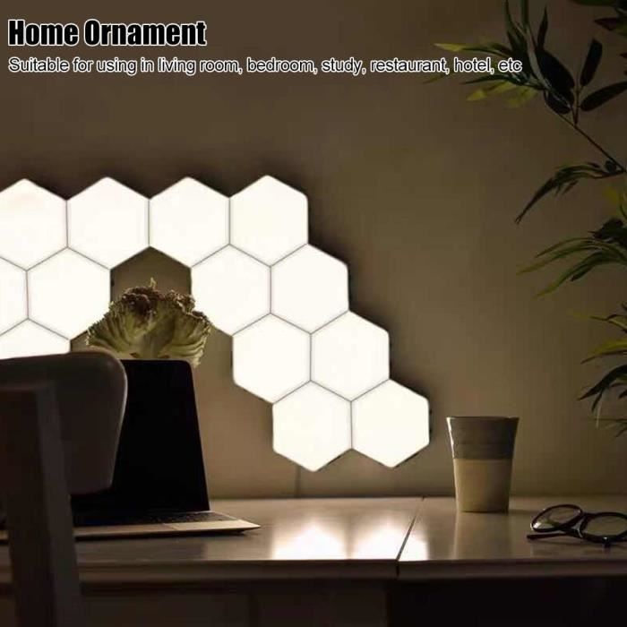 Moderne Simple Combinaison Forme Hexagonale DIY Applique Murale LED À La Maison Décoration Légère (Prise EU 110-240V)