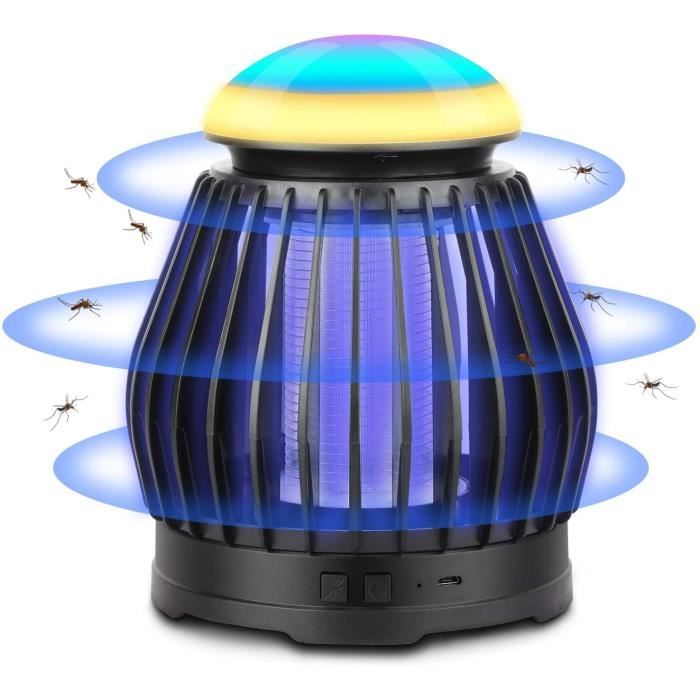 Lampe Anti Moustique Interieur 2000V, Anti Moustique Exterieur Puissant, Tue Mouche Electrique, Piege A Moustique Rechargeable, A - Jardin Lampe Anti Moustique Interieur 2000V, Anti Moustique Exterieur Puissant, Tue Mouche Electrique, Piege A Moustique Rechargeable, A - Jardin