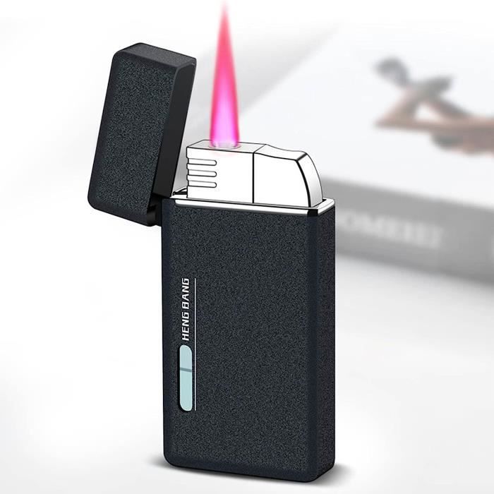 Briquet Coupe-vent Jet Réglable Rechargeable – Pour Camping, Barbecue, Randonnée – Alliage De Zinc - 8