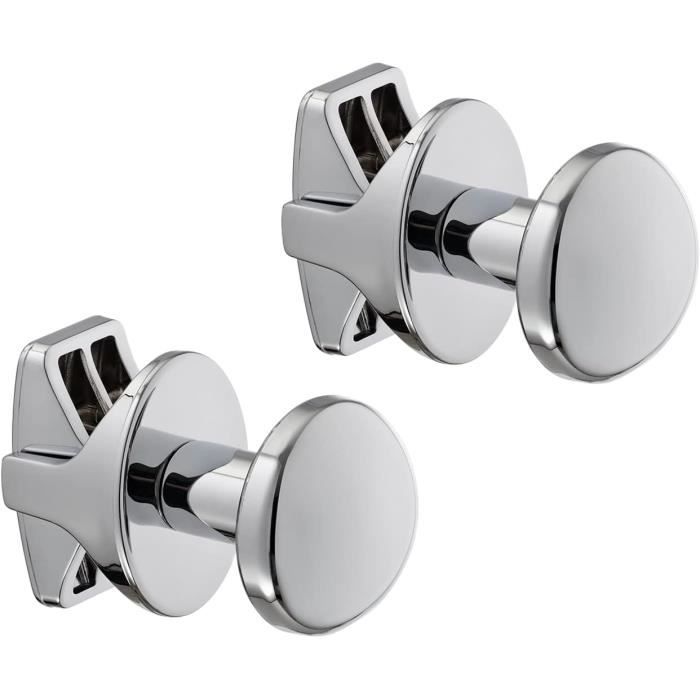 Paire De Porte-Serviettes Handy Grip Sans Trous - Fixation Sur Radiateur Sans Percage, Fabriqué En Italie - Chrome Élégant