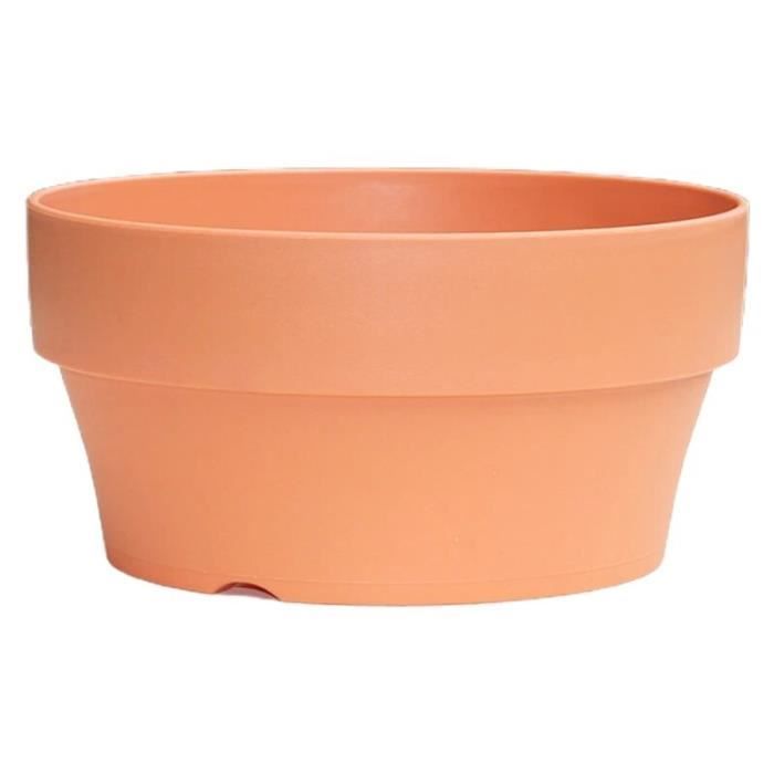 Pot De Fleur En Céramique Peu Profond 15 Cm - Avec Trou De Drainage Et Soucoupe En Bambou - Pour Plantes Grasses, Succulentes - Noir