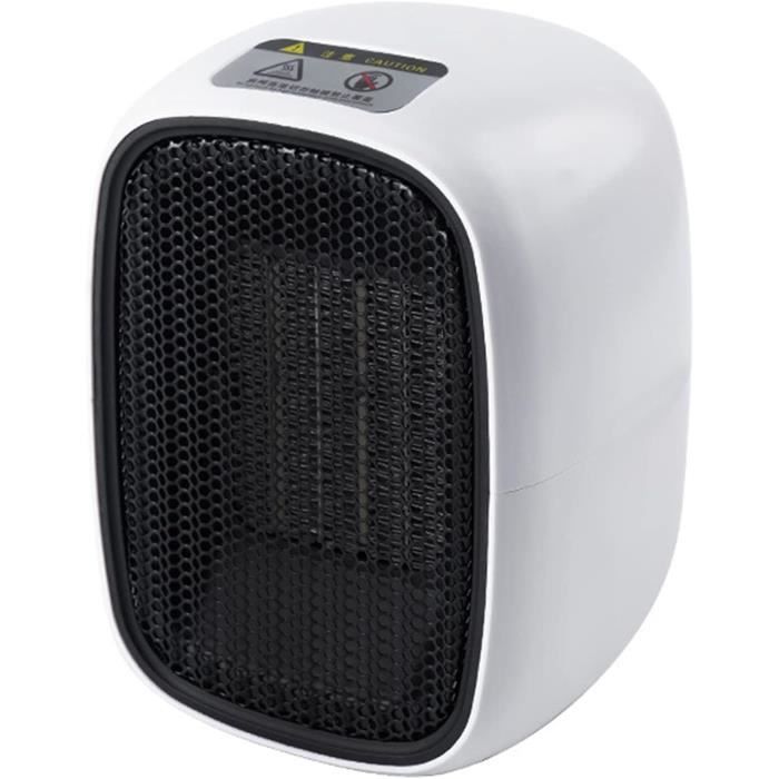 Aérotherme Céramique Sur Prise Avec Télécommande - 1200W, Minuterie 12h, Thermostat Réglable