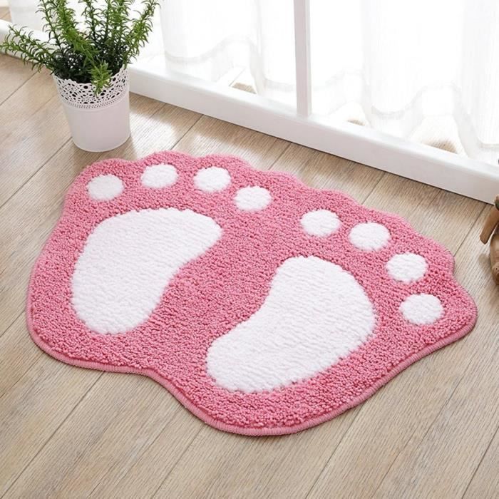 Miulee Tapis De Toilette Antidérapant Tapis Absorbant Tapis Moelleux Microfibre Forme De U