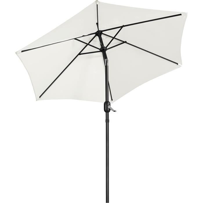 Parasol De Jardin En Fibre De Verre, Parasol Inclinable 300cm Avec