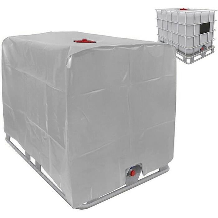 Housse De Réservoir IBC 1000L - Tissu Oxford 420D étanche, Anti-UV - 120x100x116 Cm - Avec Fermeture éclair - 2
