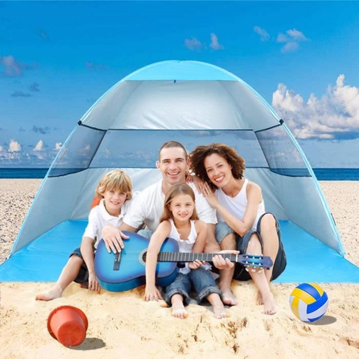 Pop-up Tente De Plage Coquillage – 2-3 Personnes, Protection Solaire Coupe-vent