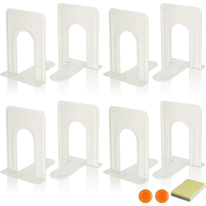 Paire De Serre-livres Pliables En Métal Bleu - Dimensions 177x133x119 Mm, Design L Minimaliste, Pour Bureau, Bibliothèque Ou Maison - 4