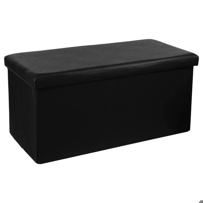 Pouf pliant double noir - Atmosphera Créateur dintérieur