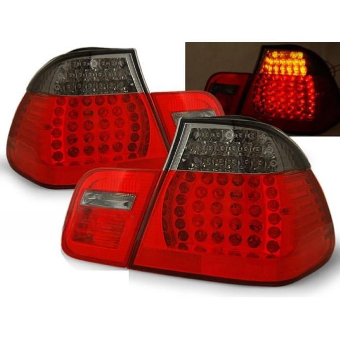 Paire de feux arriere BMW serie 3 E46 berline de 05/1998 a 08/2001 LED rouge fume-27335703