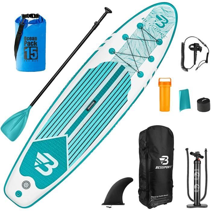 Sac à Dos Gonflable Pour Paddleboard (SUP) Noir En Nylon, Neuf