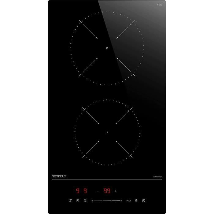 Plaque induction 2 feux encastrable zones flexibles, Domino plaque de