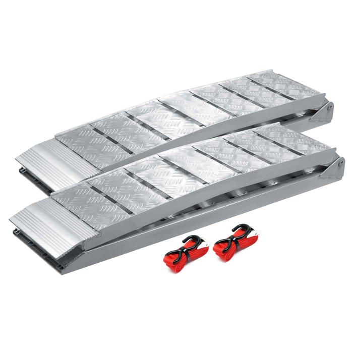2 Ramps De Chargement Aluminium Pour Moto/Quad - 226cm, 680kg, Pliable