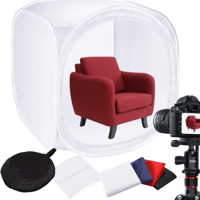 Light Box Pliable 150x150x150cm Photo Studio Portable Tente de Shooting avec 4 Fonds