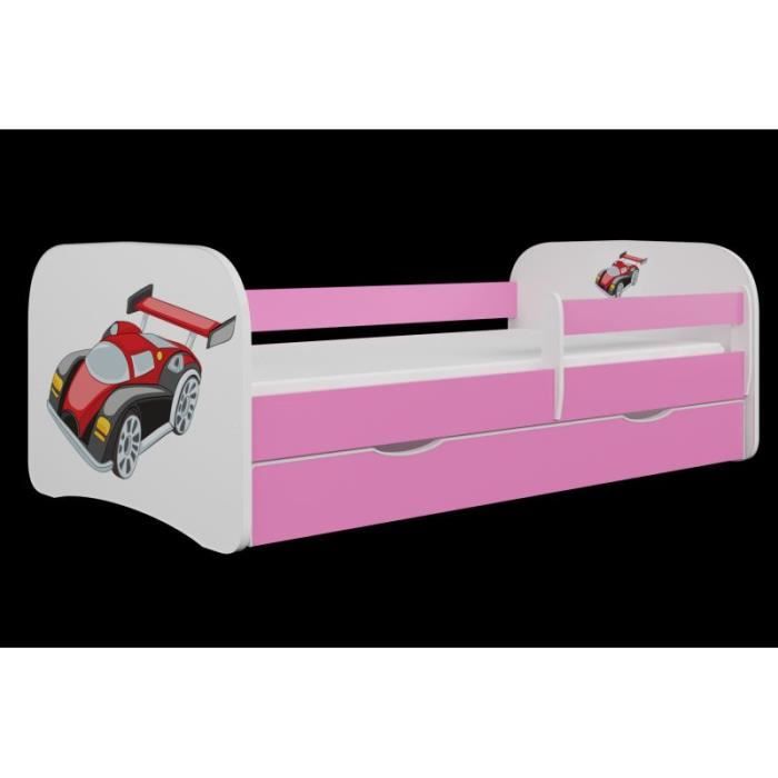 Kocot Kids Lit voiture de course rose Babydreams avec un tiroir sans matelas 140/70 - 5903271993079 Kocot Kids Lit voiture de course rose Babydreams avec un tiroir sans matelas 140/70 - 5903271993079