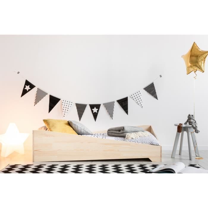 Lit Bebe 60 X 1 Cm Avec Sommier Style Moderne En Bois Naturel Modele Cdiscount Maison