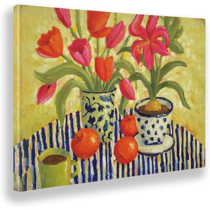 Tableau Toile Grand Format 150 Cm - Impression Numérique Prêt à Accrocher, Motif Café Design Moderne