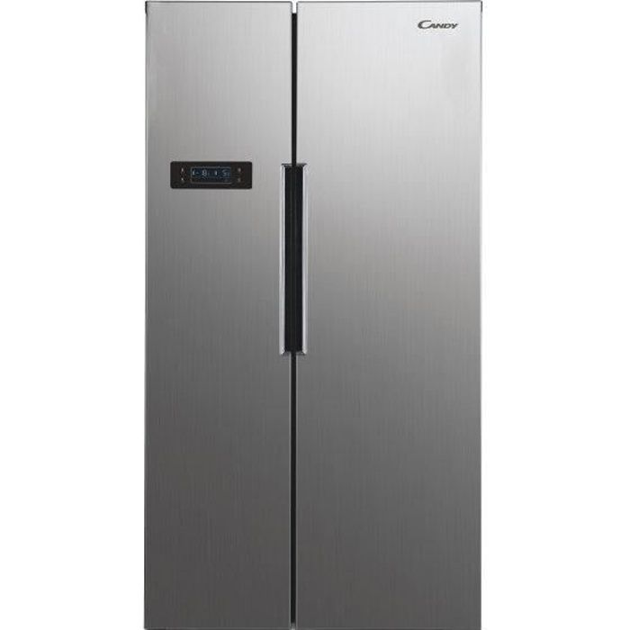 Réfrigérateur Side by side Candy CHSVN 532 litres Classe E Style inox - vue 2