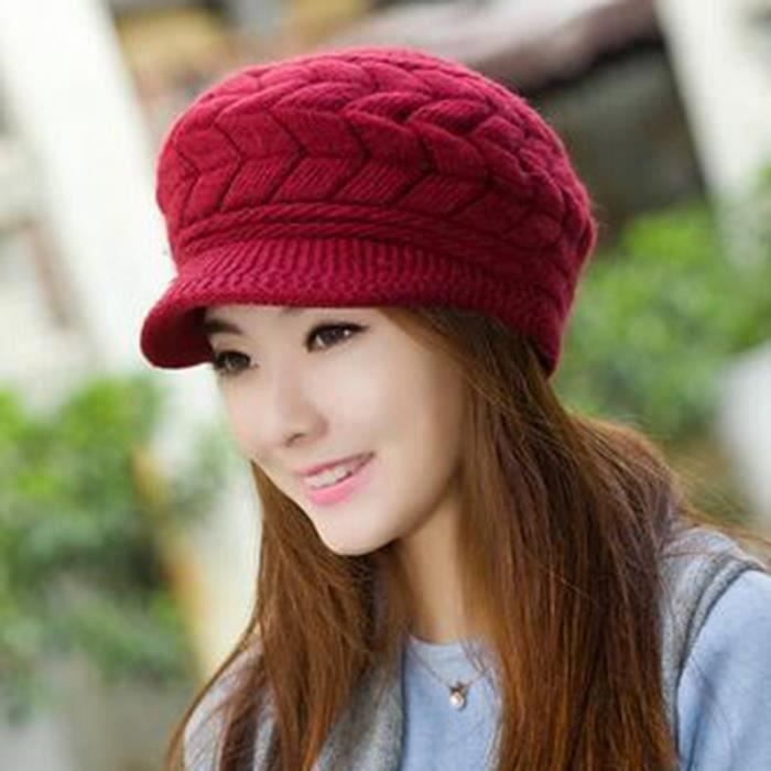 Béret Slouchy Crocheté Main – Blanc, Taille M, Fait Main