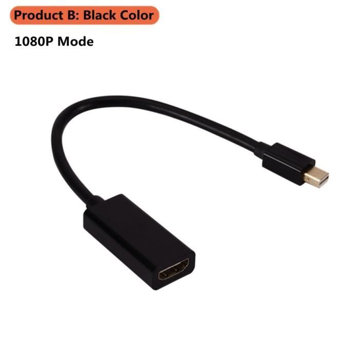 Adaptateur DisplayPort Mâle Vers HDMI Femelle 4K Rankie - Noir, Plaqué Or, Neuf